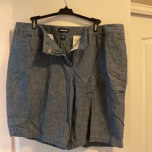Lands End plus size chambray shorts
